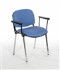 F1CARMS Stackable Vinyl Chair - Chrome Frame With Arms