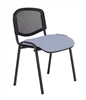 F1B Mesh Back Stacking Chair With Black Frame - Vinyl