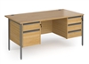 Budget Contract Office Desk With 2 Sets Of Drawers