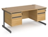 Contract C-Frame Office Desk With 2 Sets Of Drawers