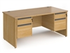 Contract Panel End Rectangular Desk With 2 Sets Of Drawers