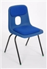 Hille E-Series Plastic Chair With Fabric Seat & Back Pad
