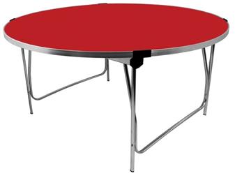 4ft Laminate Round Folding Table - Poppy Red thumbnail