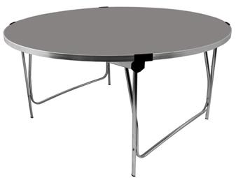4ft Laminate Round Folding Table - Storm Grey thumbnail