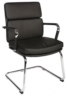 Charles Eames Style Medium Back Visitor Chair - Black thumbnail
