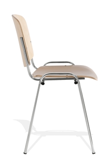 Wood/Chrome Stacking Chair thumbnail