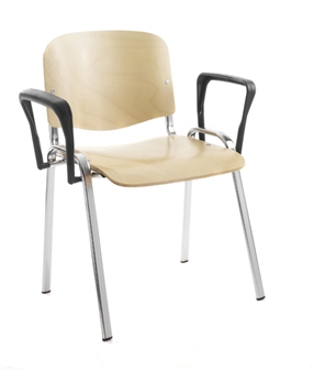 Wood/Chrome Chair + Arms thumbnail