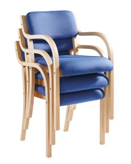 Value Woodframe Chair With Arms - Stacking thumbnail