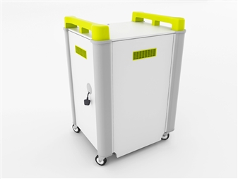 16 Port Laptop Recharging Storage Trolley - Horizontal Storage - Back Closed   thumbnail