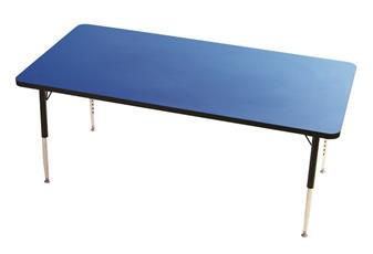 Height-Adjustable Rectangular Table - Blue thumbnail