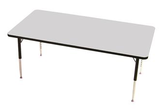Height-Adjustable Rectangular Table - Grey thumbnail