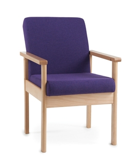 Meavy Wooden Reception Chair With Arms thumbnail