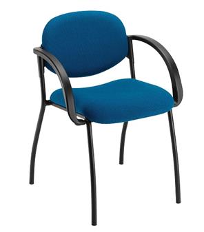 Gloucester Chair With Soft PU Arms & Black Frame thumbnail