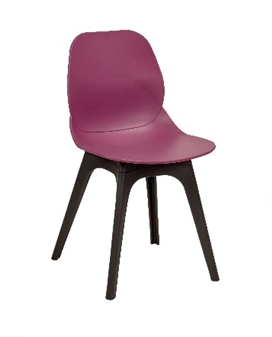 Linton Plum Seat Black Frame thumbnail