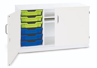 6 Single Tray + 2 Adjustable Shelves - White  thumbnail