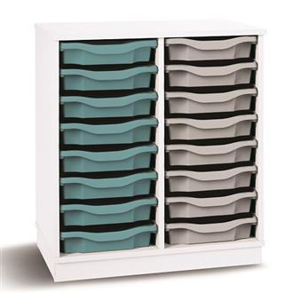 White 16 Single Tray Storage 2 Columns thumbnail