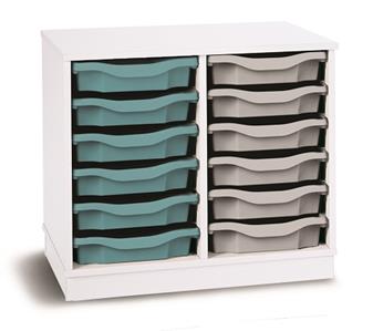 White 12 Single Tray Unit 2 Columns thumbnail