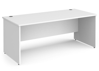 1800mm Contract Panel End Rectangular Desk - WHITE thumbnail