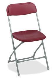 Fold Flat Chair - Burgundy thumbnail