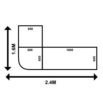 Reception Counter Desk - Right Handed thumbnail