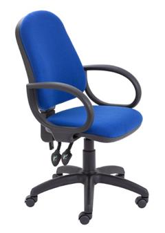 Oxford Operator Chair + Fixed Arms - Black thumbnail