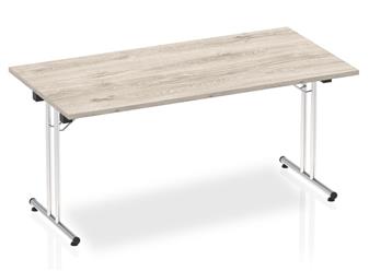 IMP Rectangular Folding Table - 1600w x 800d - Grey Oak thumbnail