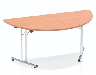 IMP Semicircular Folding Table - 1600w x 800d - Beech thumbnail