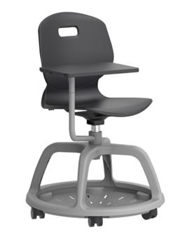 Arc Community Chair With Writing Tablet - Anthracite thumbnail