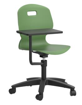Arc Swivel Chair With Writing Tablet - Forest thumbnail