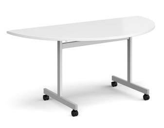 Strata Fliptop Table - Semicircular - White thumbnail