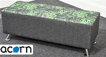 Vibrant Green & Graphite Dual Fabric 1500mm Soft Beam Seat thumbnail