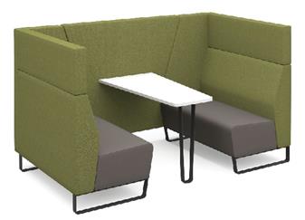 Encore Open 4 Seater Meeting Booth Dual Fabric thumbnail