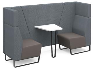 Encore Open 2 Seater Meeting Booth Dual Fabric thumbnail
