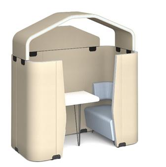 Leo Meeting Booth With Roof 2 Seater thumbnail