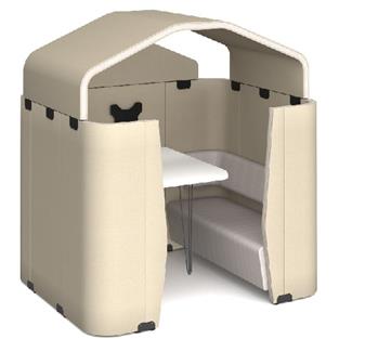 Leo Meeting Booth With Roof 4 Seater thumbnail