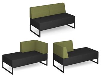 Double Bench With Back (Top). Double Bench With Left Hand Arm & Back (Bottom Left). Double Bench With Right Hand Arm & Back (Bottom Right) thumbnail