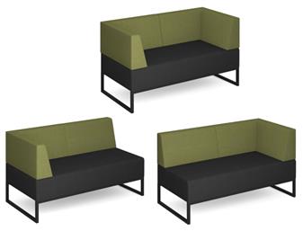 Double Bench With Arms & Full Back (Top). Double Bench With Left Hand Arm & Full Back (Bottom Left). Double Bench With Right Hand Arm & Full Back (Bottom Right) thumbnail