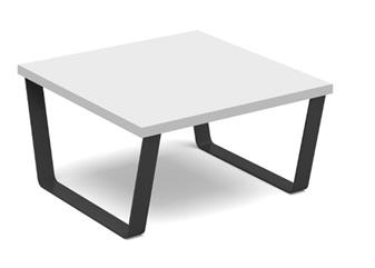Encore Square Coffee Table - White Top & Black Legs thumbnail