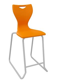 EN Classic Skid Base Poly High Chair Mandarin Orange thumbnail