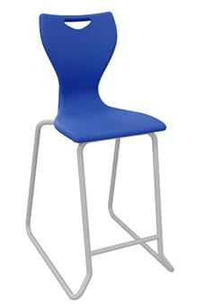 EN Classic Skid Base Poly High Chair Royal Blue thumbnail