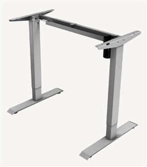 Single Motor Electric Sit Stand Desk Frame - Silver thumbnail