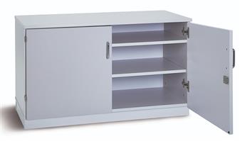 Premium Storage Cupboard 2 Adjustable Shelves - Grey thumbnail