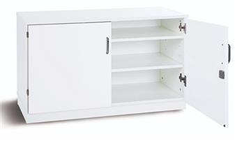 Premium Storage Cupboard 2 Adjustable Shelves - White thumbnail