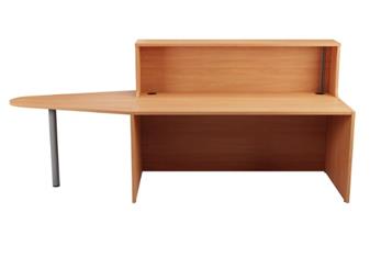 Reception Desk With High Counter Top - Beech - With Extension Table thumbnail