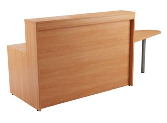 Reception Desk With High Counter Top - Beech - With Extension Table thumbnail