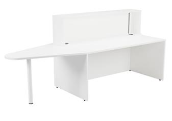 Reception Desk With High Counter Top - White - With Extension Table thumbnail