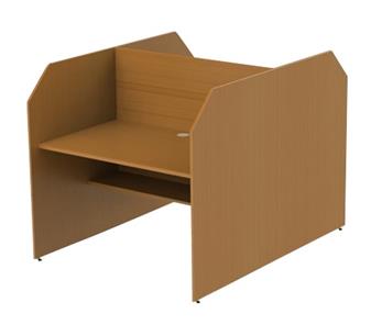 Wide Study Carrel - Double Sided - Starter Unit thumbnail