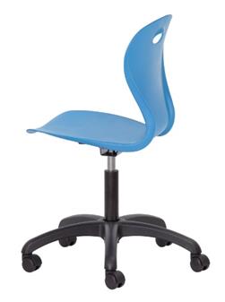 Lotus Task Chair - Sky Blue - Side View thumbnail