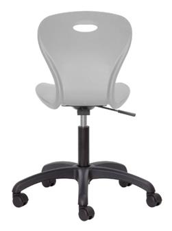 Lotus Task Chair - Grey - Back View thumbnail