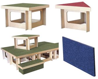 Sienna Individual Stage Modules - Square Stage Unit, Triangular Stage Unit, Plinth Panel thumbnail